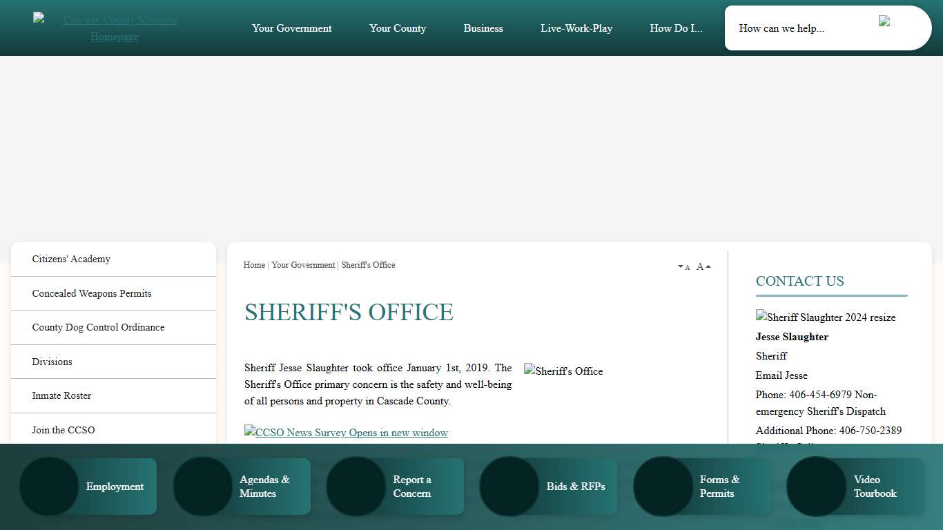 Sheriff's Office | Cascade County, MT